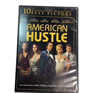 American Hustle Crime Drama DVD 2013 R Christian Bale Amy Adams Bradley Cooper u